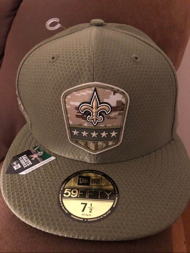 New Orleans saints new era NFL STS fitted hat 7 1/2