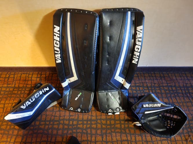Used 32"+2 Vaughn Regular SLR2 Pro Carbon Goalie Full Set Pro Stock