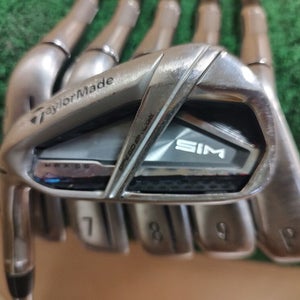 Taylormade SIM MAX OS Golf Iron Set 5-PW Regular Flex Steel Shaft Left Handed LH