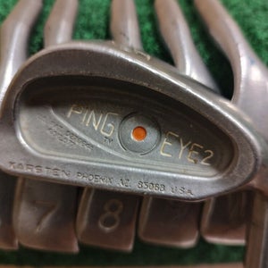 Ping Golf Eye 2 Orange Dot Iron Set 5-PW Stiff Flex Steel Shaft