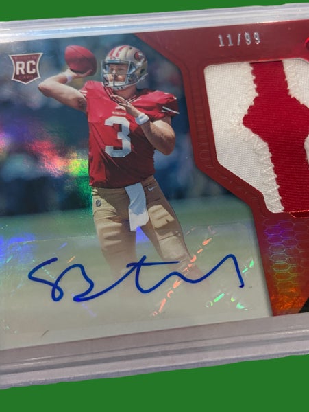 : Autograph Warehouse 583371 C.J. Beathard Player Worn Jersey  Patch Football Card - San Francisco 49ers 2017 Panini Phoenix - No.RJM7 LE  15-25 : Everything Else