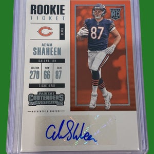 NFL Adam Shaheen Chicago Bears 2017 Panini Contenders Rookie Ticket RC Auto Card