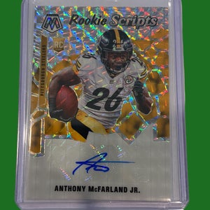 NFL Anthony McFarland Pittsburgh Steelers 2020 Panini Mosaic Rookie Scripts RC Auto