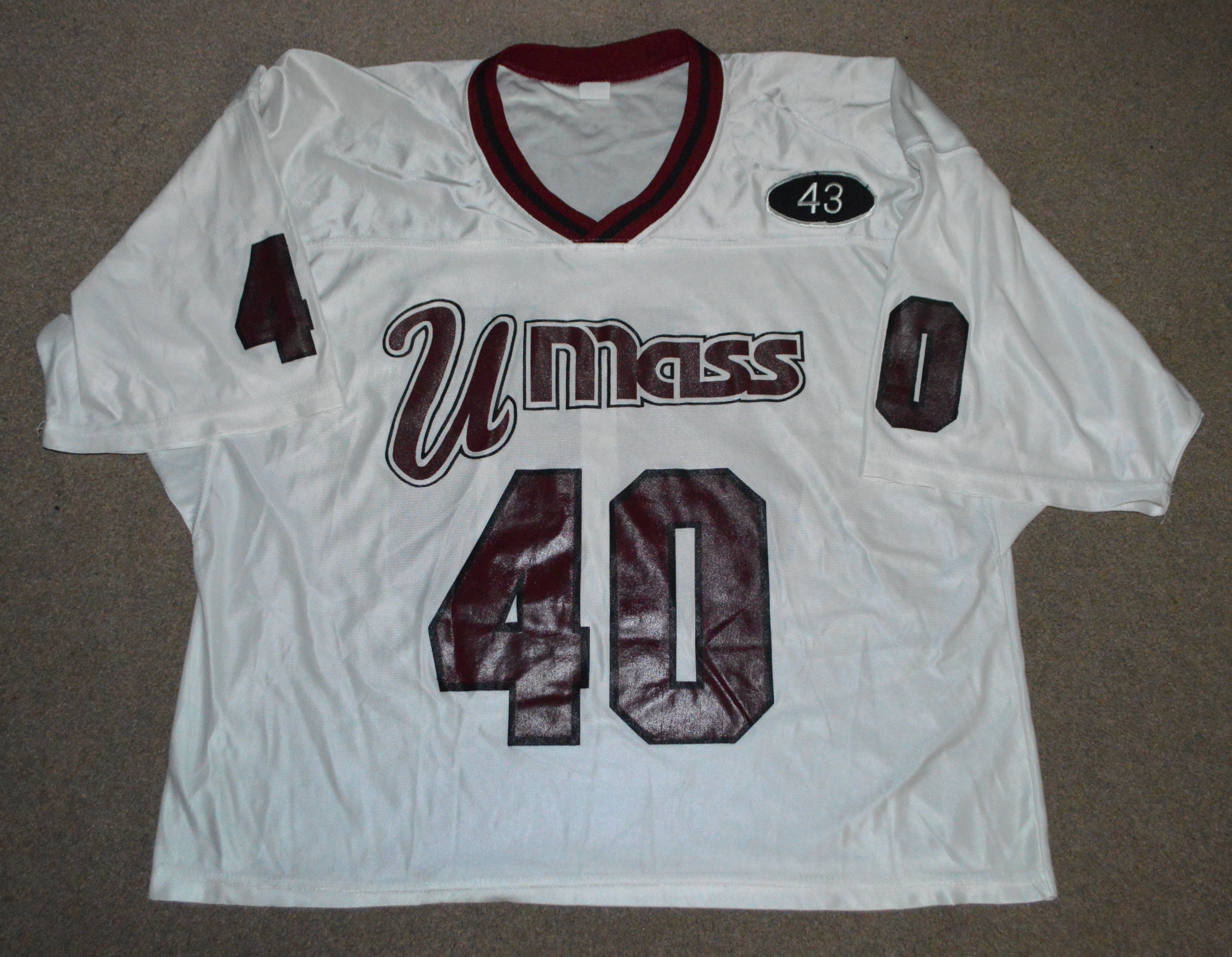 UMass Minutemen Lacrosse 2000 Game Worn Used Jersey