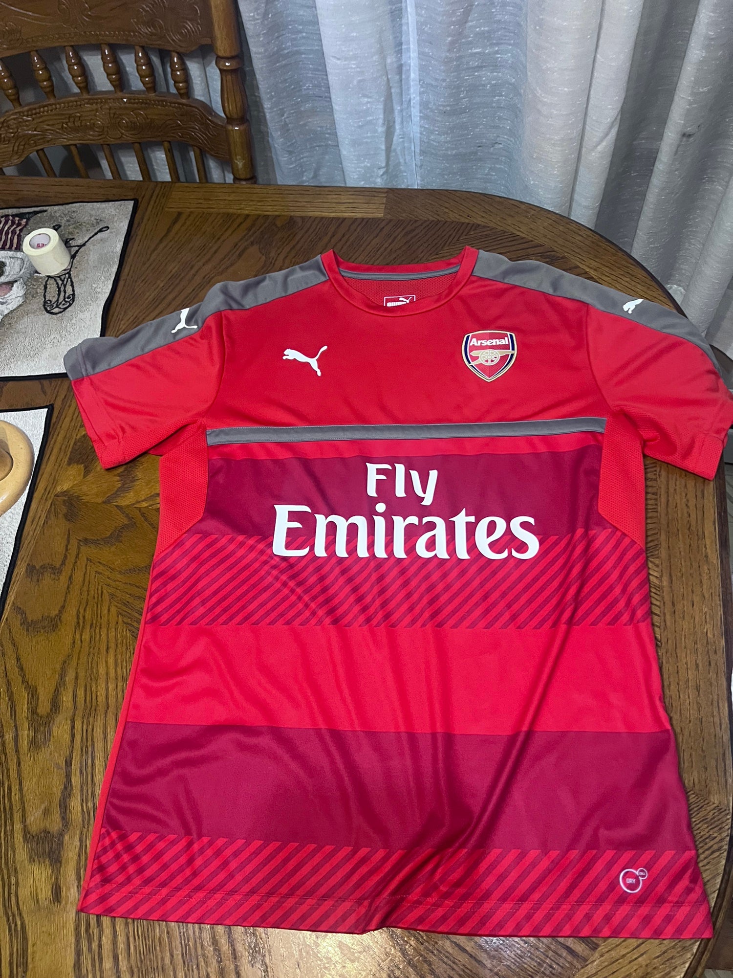 enclose To construct Assumptions, assumptions. Guess Puma Arsenal Fly Emirates Soccer Jersey Size XL Fits Large | SidelineSwap