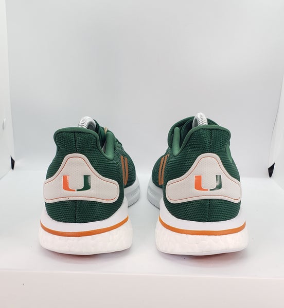 Miami Hurricanes adidas Supernova Shoe - Green/Orange