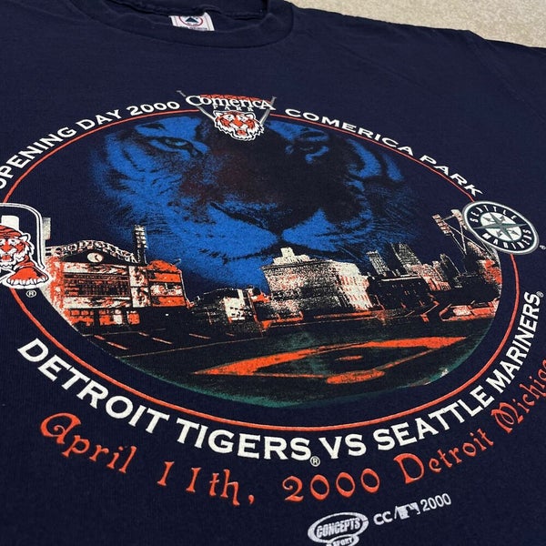 Detroit Tigers T Shirt Men Medium Adult Blue MLB Baseball 47 Brand