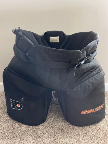 Used XL Bauer Philadelphia Flyers Custom Pro Return Hockey Goalie Pants