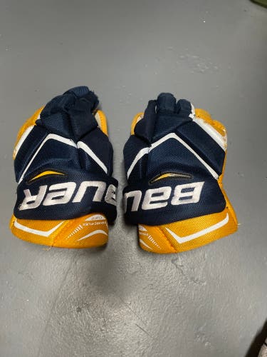 used navy and yellow Bauer 12" Vapor X850 pro Gloves