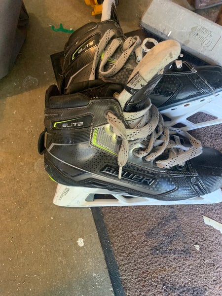 Used Bauer Regular Width Size 9 Elite Hockey Goalie Skates