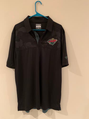 Minnesota Wild Fanatics Men’s Polo, Size XL, Black