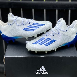 Size 10 Adidas Adizero Young King New Reign Blue White Football Cleats NEW READ