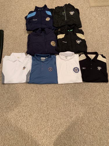 Pittsburgh Penguins Team Apparel Bundle, Windbreakers and Golf Shirts