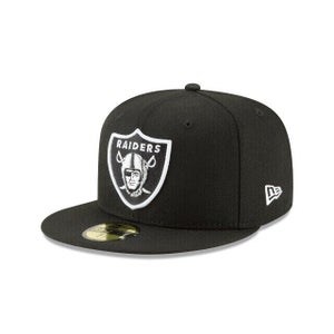2022 Las Vegas Raiders New Era NFL 59FIFTY Fitted Black Cap Hat 5950 Flat Brim