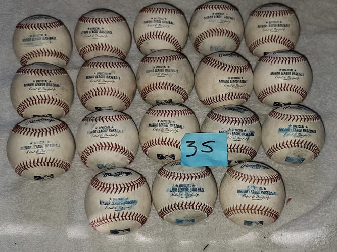 Used Rawlings Official Minor League Baseballs 18 Pack