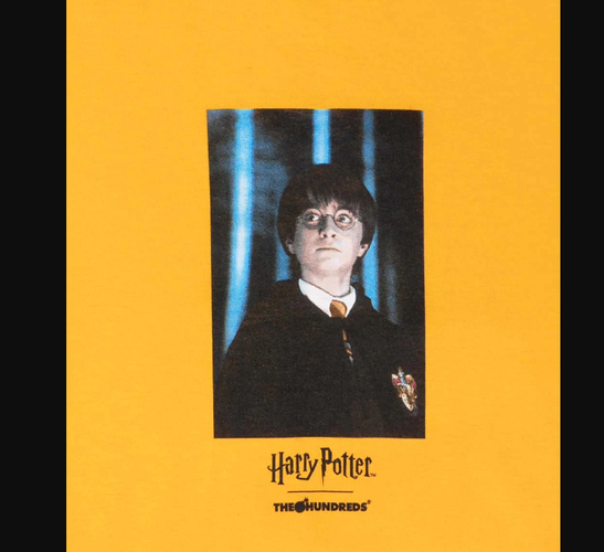 The Hundreds x Harry Potter Men's Size L Gold Daniel Radcliffe Photo T Shirt New