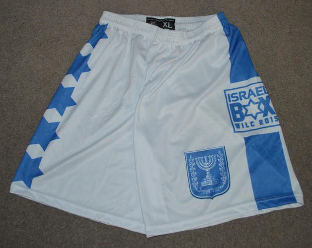 Israel 2015 World Indoor Lacrosse Championship Shorts XL WILC Box Lax