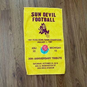 ASU Sun Devils NCAA FOOTBALL SUPER AWESOME 1987 ROSE BOWL 2016 SGA Rally Towel!