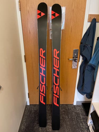 Used Men's 2021 Fischer Powder Ranger  107ti Skis With Bindings