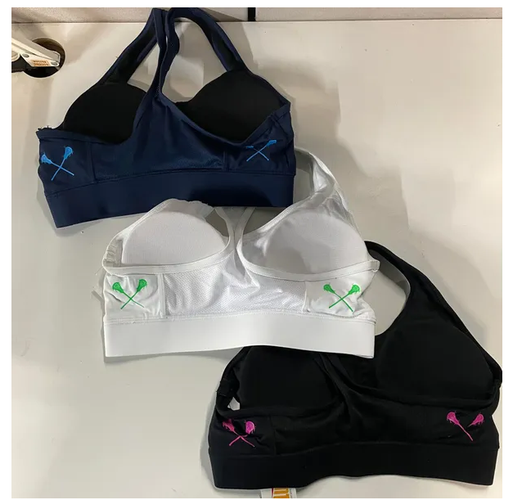 New Women's Compression Sports Bra Lacrosse Sticks *Multiple colors and sizing* 3 PACK BUNDLE