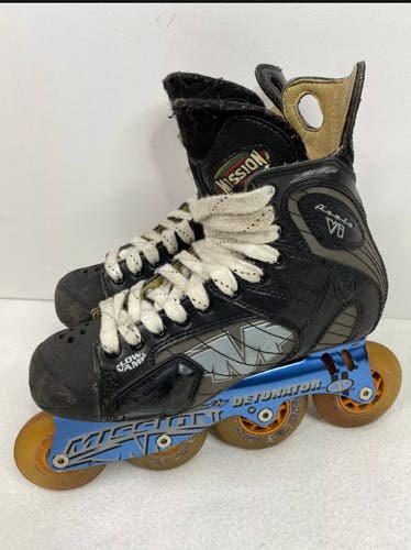 Mission Proto Vi Inline Hockey Roller Skates Sz 6D (US Men Shoe 6 / US Women 7.5