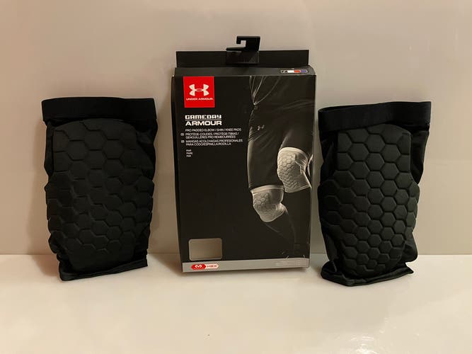 New Under Armour Gameday Pro Padded Knee Elbow Shin Pad - Black Size XL