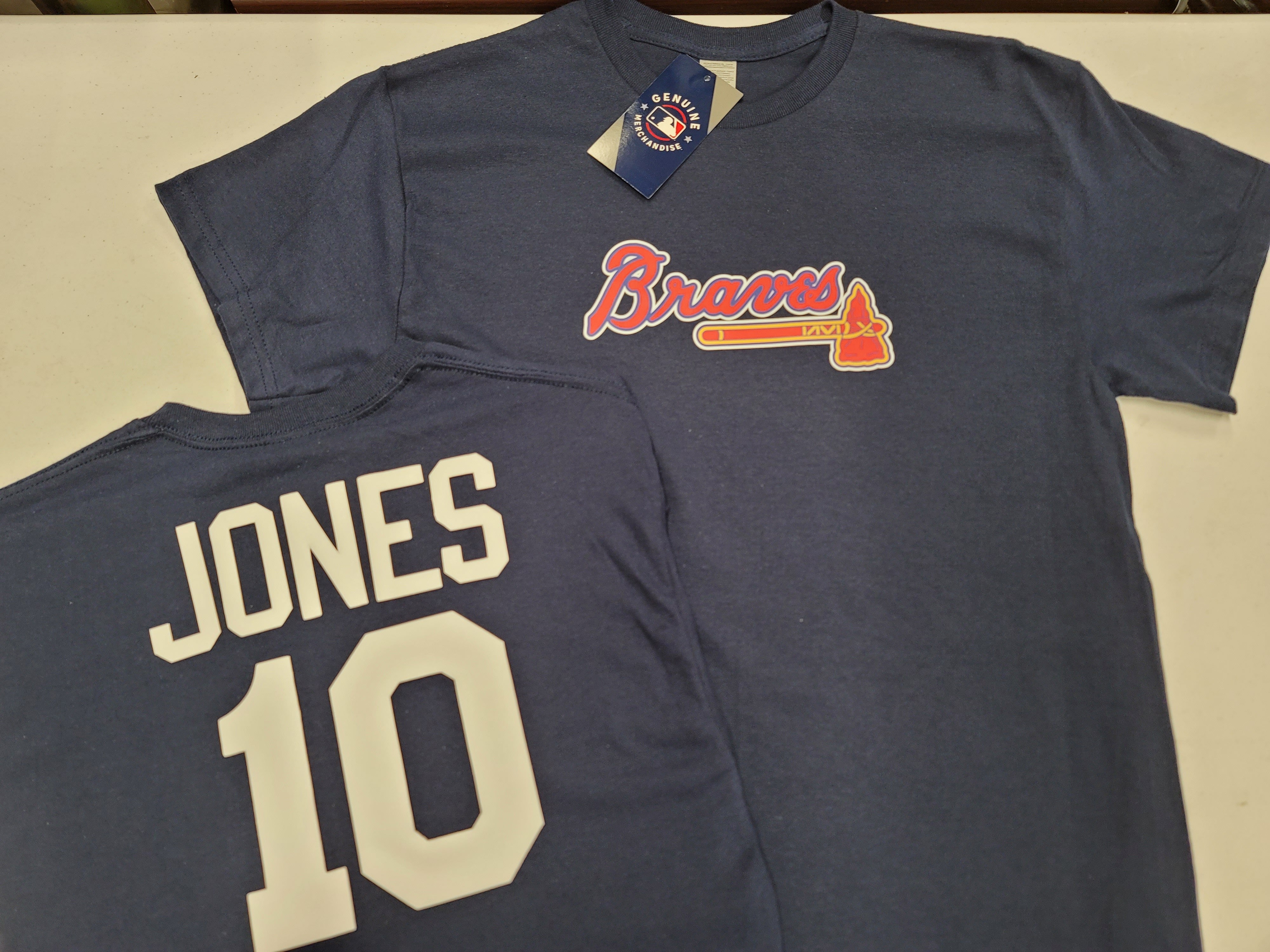 Retro Atlanta Braves Chipper Jones Throwback Gray Replica Medium Baseball  Jersey