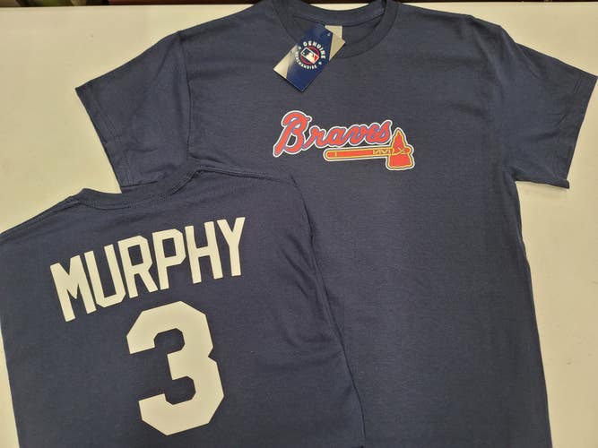 Majestic Atlanta Braves DALE MURPHY Baseball Jersey Shirt NAVY
