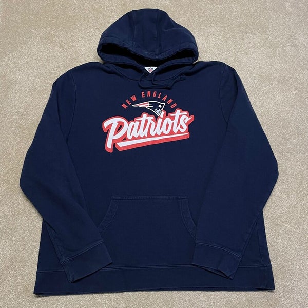 New England Patriots Throwback Hoodie, Blue - Size: L, NFL by New Era