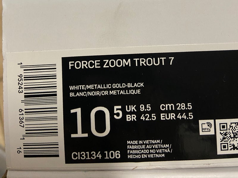Mens Nike Air Force Zoom Mike Trout 7 Baseball Cleats CI3134-106