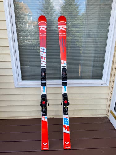 Used 165 cm Rossignol Hero FIS GS Pro Skis with Look SPX10 bindings