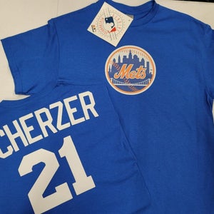 MLB Team Apparel Majestic New York Mets MAX SCHERZER Baseball Jersey Shirt ROYAL All Sizes