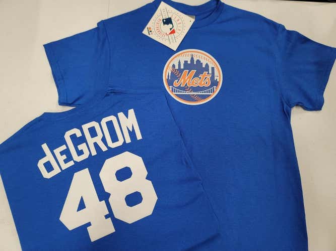 MLB Team Apparel Majestic New York Mets JACOB DEGROM Baseball Jersey Shirt ROYAL All Sizes