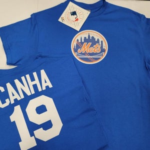 MLB Team Apparel Majestic New York Mets MARK CANHA Baseball Jersey Shirt ROYAL All Sizes