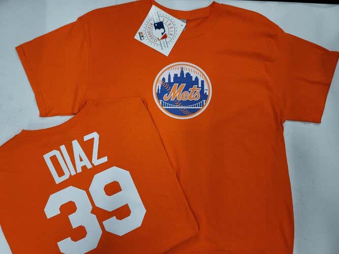 MLB Team Apparel Majestic New York Mets EDWIN DIAZ Baseball Jersey Shirt ORANGE All Sizes