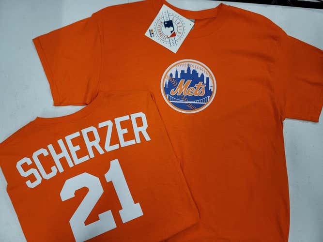 MLB Team Apparel Majestic New York Mets MAX SCHERZER Baseball Jersey Shirt ORANGE All Sizes