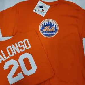 MLB Team Apparel Majestic New York Mets PETE ALONSO Baseball Jersey Shirt ORANGE All Sizes