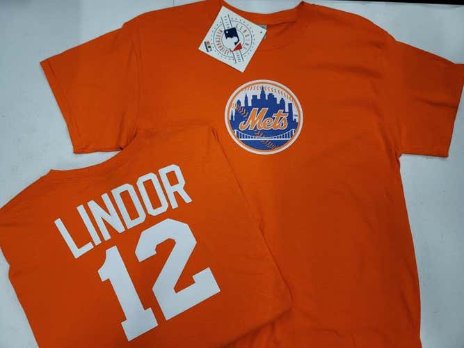MLB Team Apparel Majestic New York Mets FRANCISCO LINDOR Baseball Jersey Shirt ORANGE All Sizes