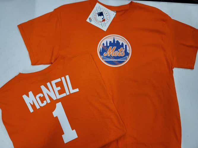 MLB Team Apparel Majestic New York Mets JEFF McNEIL Baseball Jersey Shirt ORANGE All Sizes
