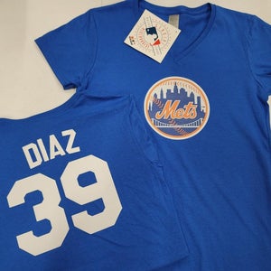 MLB Team Apparel WOMENS Majestic New York Mets EDWIN DIAZ V-Neck Baseball Jersey Shirt ROYAL