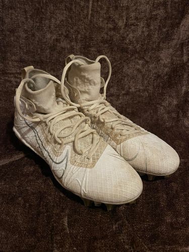 White High Top Nike Huarache Lacrosse Cleats Size 7