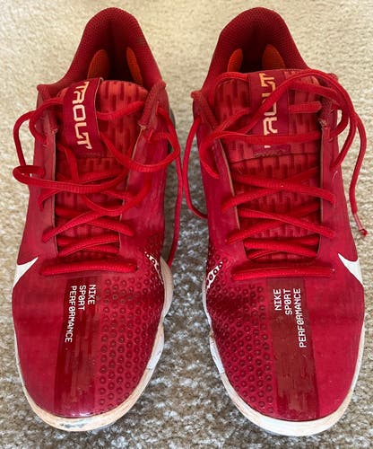 Red Adult Men's Used Size 10 (Women's 11) Metal Nike Force Zoom Trout 7