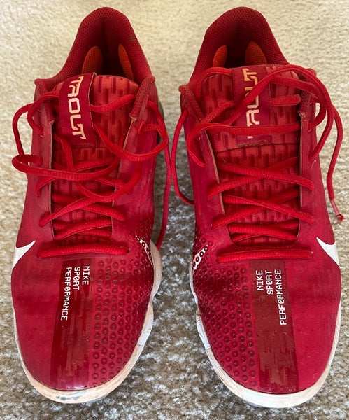 Red Adult Men's Used Size 10 (Women's 11) Metal Nike Force Zoom Trout 7
