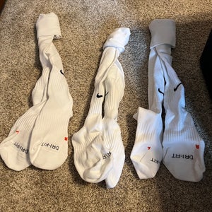 White New Large Nike Socks