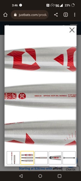 New USSSA Certified 2022 DeMarini Alloy The Goods Bat (-10) 21 oz 31"