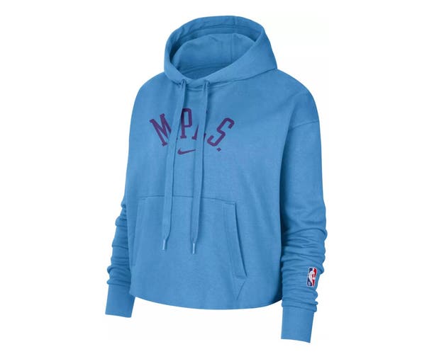 Nike 21-22’ LA Lakers MPLS Crop Pullover hoodie City Edition women Blue —sizes Available (S,M,L,XL)