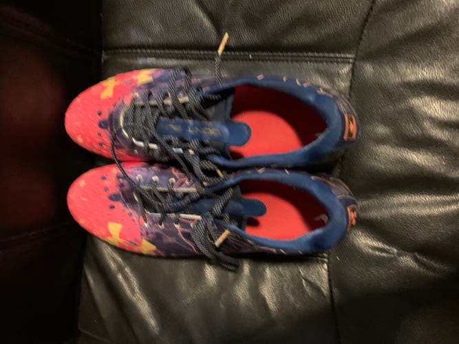 Men’s Under Armour Blur LE Drip MC Football Cleats Blue 3023379-400 Size 12
