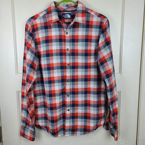 North Face Mens Plaid Button Up Long Sleeve Hiking Outdoor Size: S