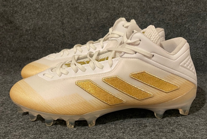 Men’s Adidas Freak 20 Football Cleats White Gold Low SAMPLE FY2202  Size 10