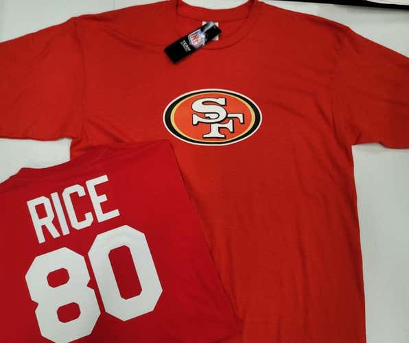 NFL Team Apparel San Francisco 49ers JERRY RICE Football Jersey Shirt RED All Sizes